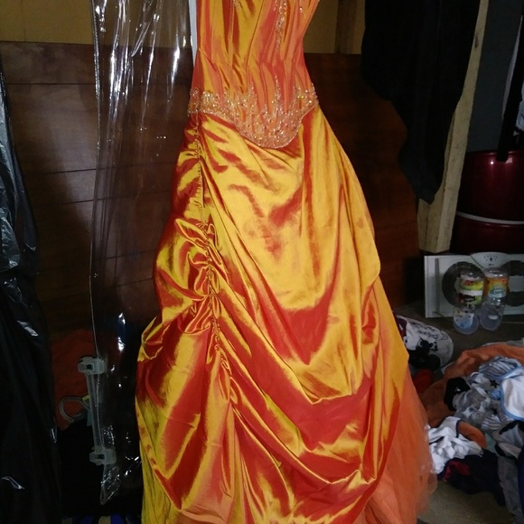 Prom Dress burnt orange - Picture 7 of 12